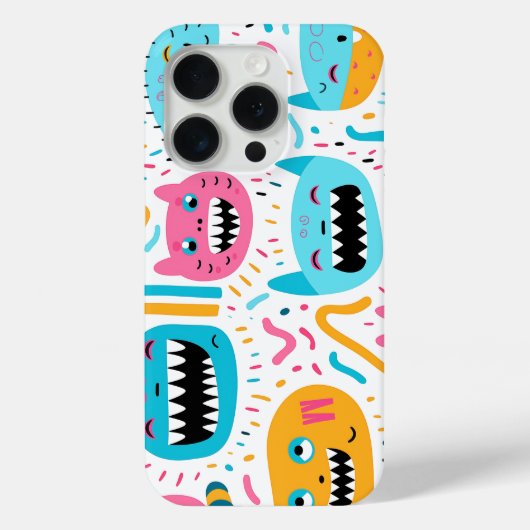 ハッピーキャット&モンスター顔 Case-Mate iPhoneケース (裏面)