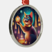 ハッピーキャッ祝トのクリスマス，オーナメント メタルオーナメント (右)