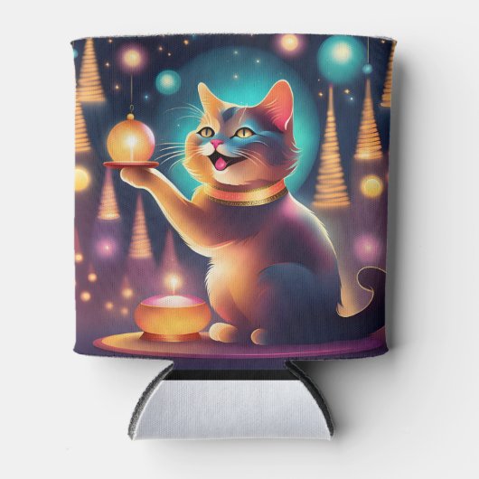 ハッピーキャッ祝トのクリスマス،クール 缶クーラー (正面)