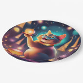 ハッピーキャッ祝トのクリスマス،紙プレート ペーパープレート (アングル)