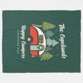 ハッピーキャンパパーソナライズされたー フリースブランケット (正面(横))