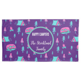 ハッピーキャンパパーソナライズされたーRVとキャンプ 枕カバー