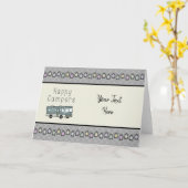 ハッピーキャンパパーソナライズされたーRV カード (黄色い花)