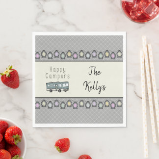 ハッピーキャンパパーソナライズされたーRV スタンダードランチョンナプキン