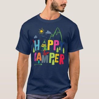 ハッピーキャンパーおもしろいキャンピングギフトメンズウィメンズキッズT-S Tシャツ