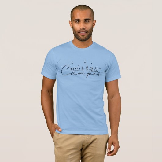 ハッピーキャンパーのシルエット Tシャツ (正面フル)