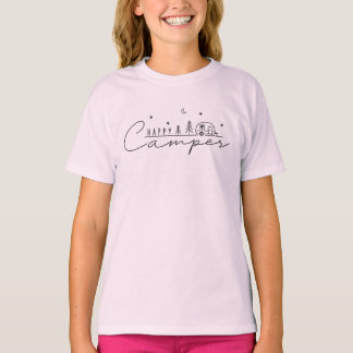 ハッピーキャンパーのシルエット Tシャツ