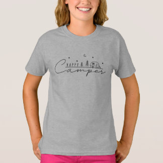 ハッピーキャンパーのシルエット Tシャツ