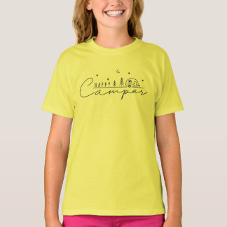 ハッピーキャンパーのシルエット Tシャツ