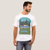 ハッピーキャンパーの雰囲気 レトロなRV旅行 Tシャツ (正面フル)