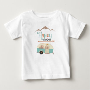 ハッピーキャンパーカウトレトロRV ベビーTシャツ