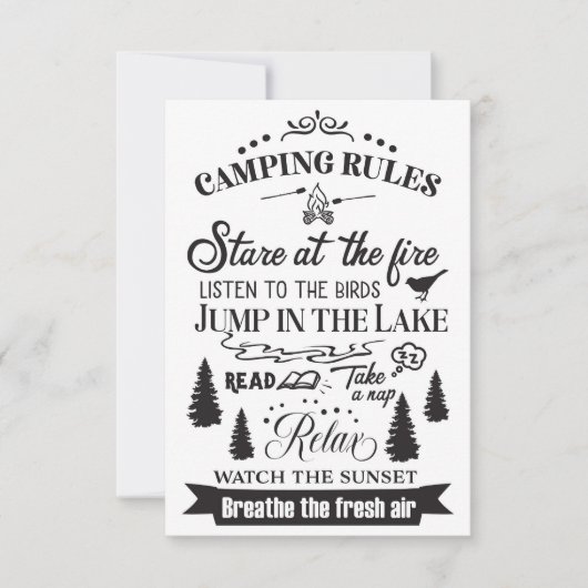 ハッピーキャンパーキャンピングルール サンキューカード (正面)