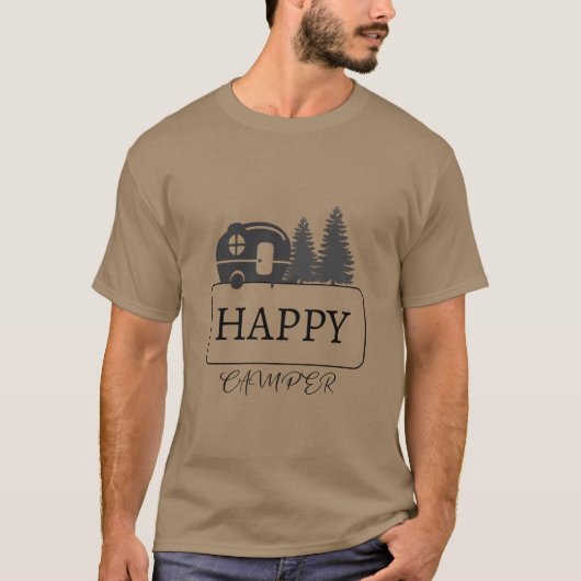 ハッピーキャンパーキャンプのお友達 Tシャツ (正面)