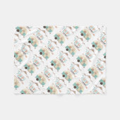 ハッピーキャンパーキュートレトロRV フリースブランケット (正面(横))