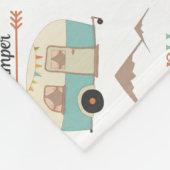 ハッピーキャンパーキュートレトロRV フリースブランケット (角)