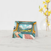 ハッピーキャンパーグリーティングカード カード (黄色い花)