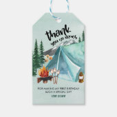 ハッピーキャンパーサンキューキャンピングテントギフトラベル ギフトタグ (正面)