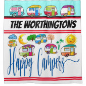 ハッピーキャンパーシャワーカーテン シャワーカーテン (正面)