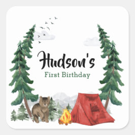 ハッピーキャンパーステッカー スクエアシール