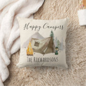 ハッピーキャンパーズウォーターカラーパーソナライズキャンプテント クッション (ブランケット)