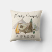ハッピーキャンパーズウォーターカラーパーソナライズキャンプテント クッション (裏面)