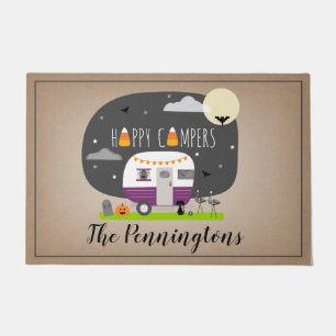 ハッピーキャンパーズハロウィーンキャンパーRV ドアマット
