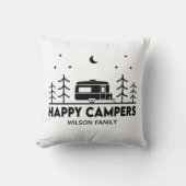 ハッピーキャンパーズファミリーネームアウトドアアドベンチャー クッション (正面)