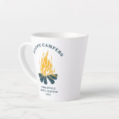 ハッピーキャンパーズファミリー懇親会カスタム カフェラテマグ (左アングル)