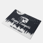 ハッピーキャンパーズムーンフォレストファミリー名 ドアマット (アングル)