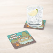 ハッピーキャンパートレーラーコースター スクエアペーパーコースター (インサイチュ)