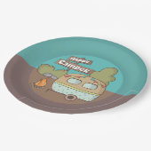 ハッピーキャンパートレーラー紙プレート ペーパープレート (アングル)