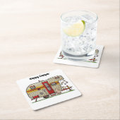 ハッピーキャンパートレーラー スクエアペーパーコースター (インサイチュ)