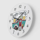 ハッピーキャンパートレーラー ラージ壁時計 (傾斜)