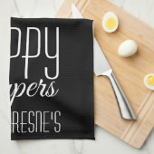 ハッピーキャンパーパーソナライズされた キッチンタオル (四つ折り)