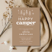 ハッピーキャンパーベビーシャワー招待状 招待状