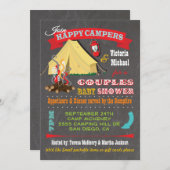 ハッピーキャンパーベビーシャワー招待状 招待状 (正面/裏面)