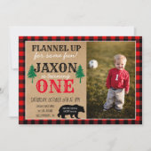 ハッピーキャンパーボーイの誕生日パーティーの招待 招待状 (正面)