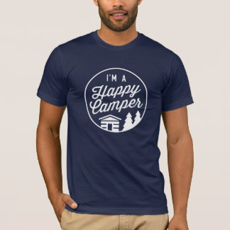 ハッピーキャンパーユニセックスネイビーTシャツ Tシャツ