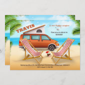 ハッピーキャンパーリタイアメントパーティー 招待状 (正面/裏面)