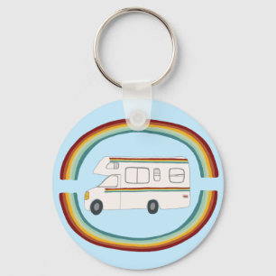 ハッピーキャンパーレインボーRVモお洒落ートホームRVing キーホルダー