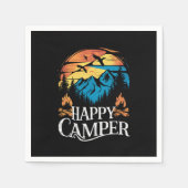 ハッピーキャンパーレトロヴィンテージマッチングキャンピングクルー スタンダードカクテルナプキン (正面)