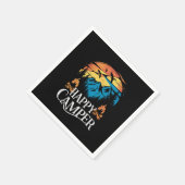 ハッピーキャンパーレトロヴィンテージマッチングキャンピングクルー スタンダードカクテルナプキン (角)