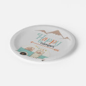 ハッピーキャンパーレトロ ペーパープレート (アングル)