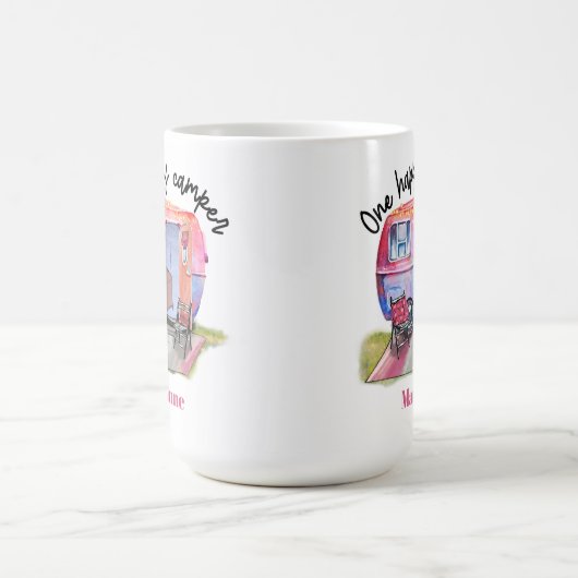 ハッピーキャンパーヴィンテージピンクキャンパー コーヒーマグカップ (中央)