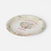 ハッピーキャンパー夏の最初の誕生日ガール ペーパープレート (アングル)