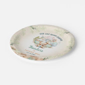 ハッピーキャンパー夏の最初の誕生日ボーイ ペーパープレート (アングル)