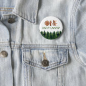 ハッピーキャンパー水彩木造素朴車 缶バッジ (インサイチュ)