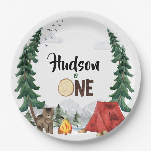 ハッピーキャンパー紙プレート ペーパープレート (正面)