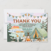 ハッピーキャンパー誕生日感謝カード 招待状 (正面)