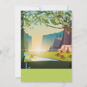 ハッピーキャンパー誕生日招待状カード (裏面)